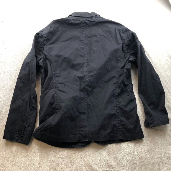 Sonoma Women's Unstructured Blazer Jacket Large Surgeon's Cuffs Workwear Black - Picture 12 of 12